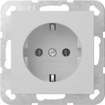 Gira System 55 SCHUKO lizdas, pilkas matinis, 4188015