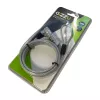 GIZZU 1,8 m Nano kombinacinis fiksavimo kabelis - 4 skaitmenų, perprogramuojamas, pintas plienas, Kensington Nano lizdui (juodas/sidabrinis)