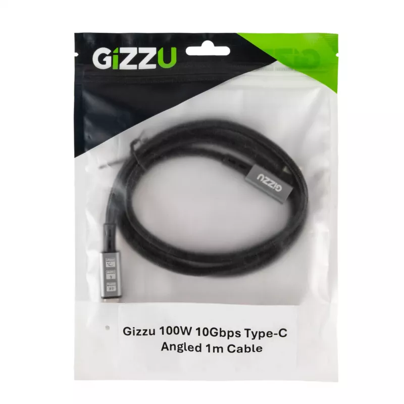 Gizzu 100W 10Gbps Type-C kampinis 1 m laidas