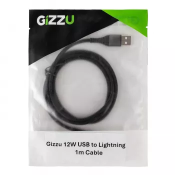 GIZZU 12W USB-A į Lightning laidas 1 m, baltas