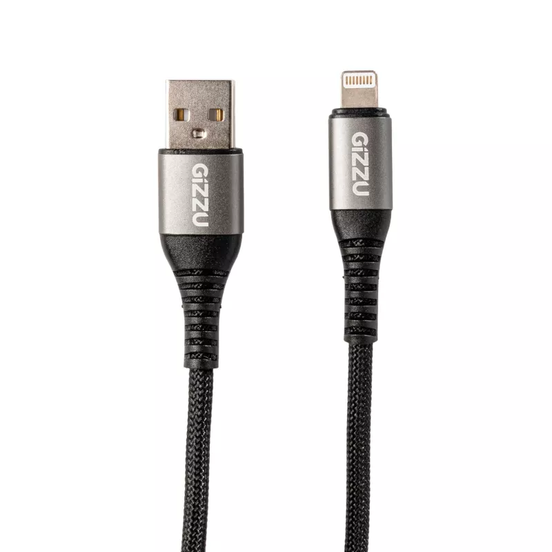 GIZZU 12W USB–Lightning 2 m laidas – MFi sertifikuotas greitas įkrovimas ir sinchronizavimas