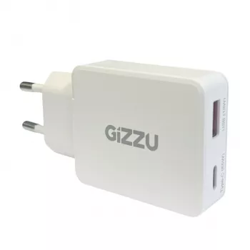 Gizzu 2-Port 65W GaN sieninis įkroviklis