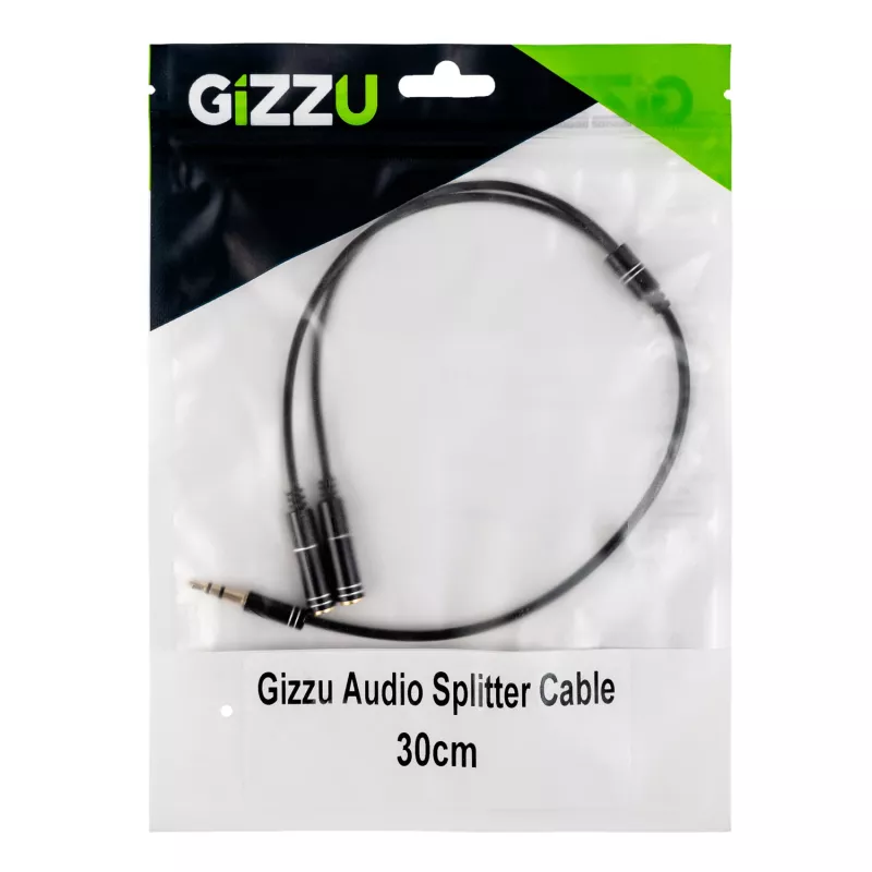 Gizzu 3-Pole garso skirstytuvo kabelis - juodas