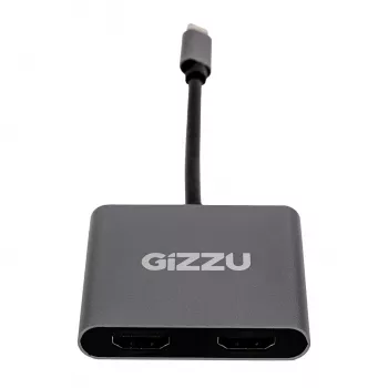 Gizzu 4-in-1 Type-C į dvigubą HDMI šakotuvas