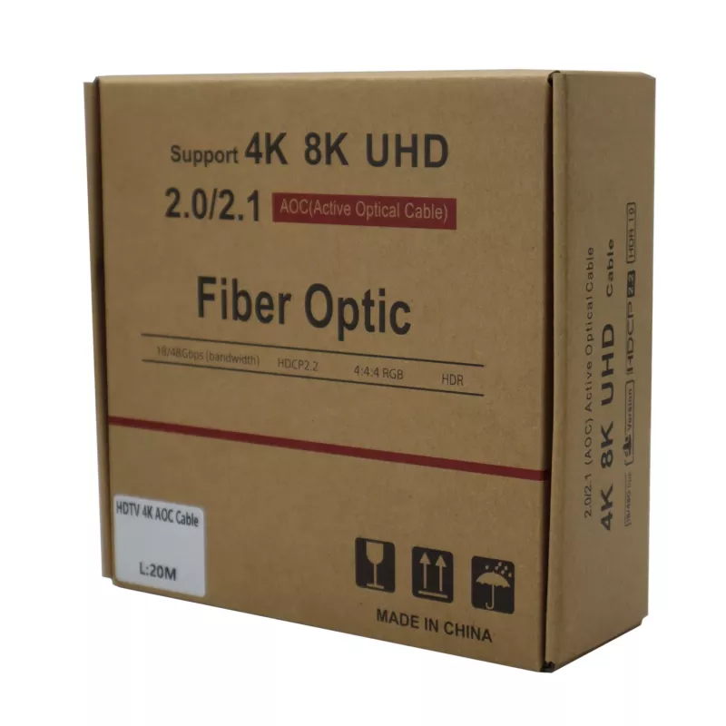 GIZZU 4K Active Fibre Optic HDMI laidas 20 m