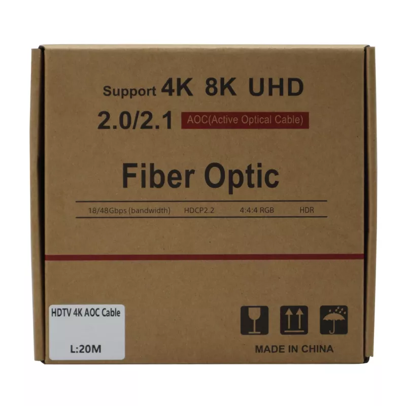 GIZZU 4K Active Fibre Optic HDMI laidas 20 m
