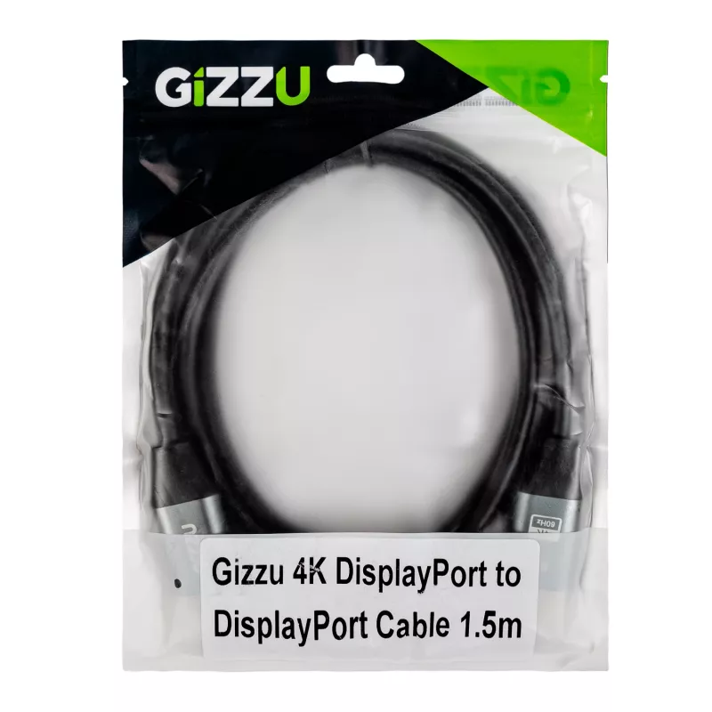 Gizzu 4K60Hz DisplayPort į DisplayPort laidas 1,5 m