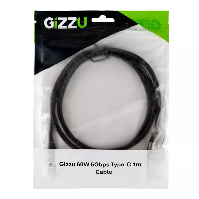 GIZZU 60W 5Gbps Type-C 1m laidas