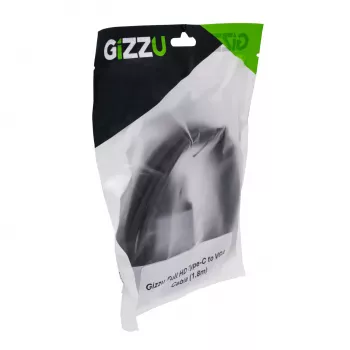 Gizzu Full HD USB-C į VGA adapterio kabelis 1,8 m juodas