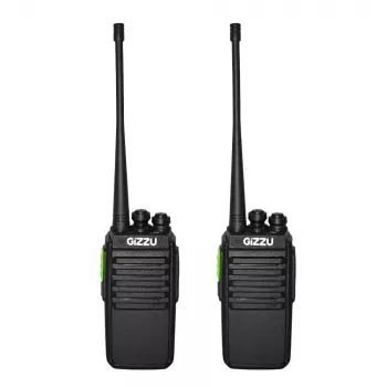 Gizzu Patrol racijos rinkinys PMR446 8 kanalų, VOX, skenavimas, žibintuvėlis – juoda/oranžinė (2 vnt.)