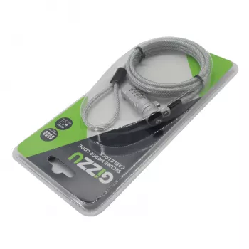 Gizzu Secure Wedge Code Cable Lock 1,8 m - kodinė spyna su plieniniu kabeliu