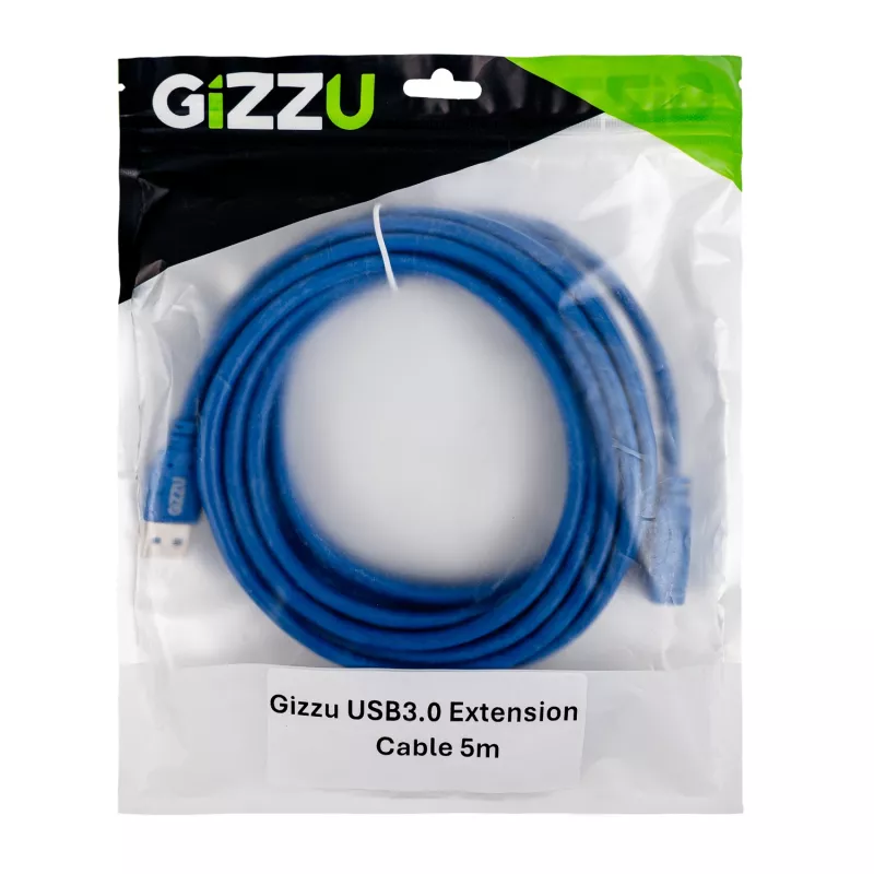 Gizzu USB 3.0 prailginimo kabelis 5 m - mėlynas