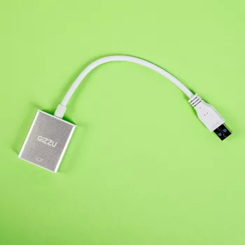 Gizzu USB 3.0 į HDMI adapteris - Full HD 1080p vaizdo išvestis, juodos spalvos