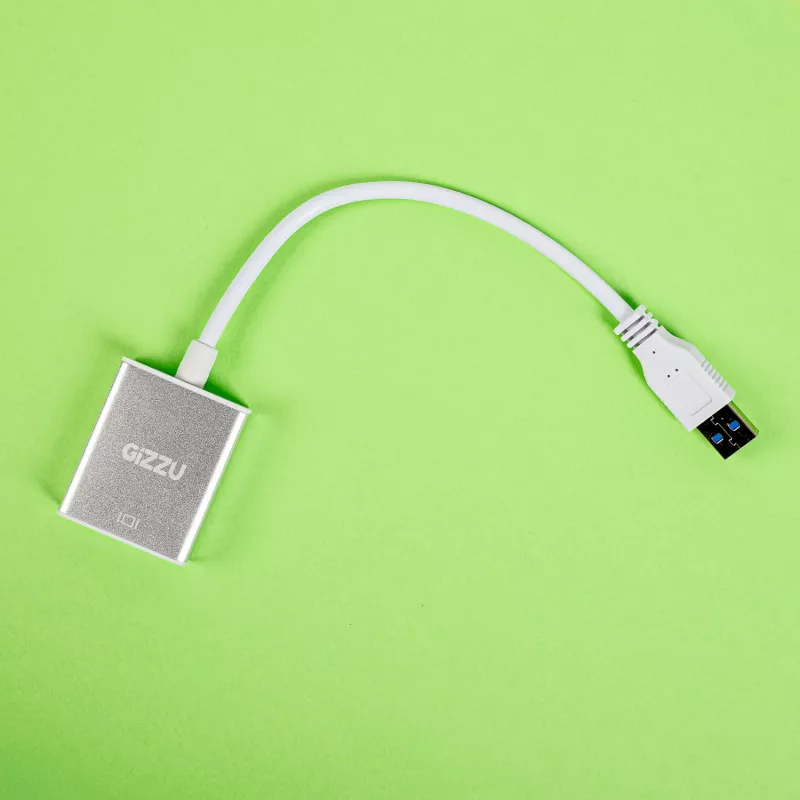 Gizzu USB 3.0 į HDMI adapteris - Full HD 1080p vaizdo išvestis, juodos spalvos