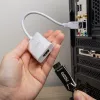 Gizzu USB 3.0 į HDMI adapteris - Full HD 1080p vaizdo išvestis, juodos spalvos