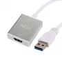 Gizzu USB 3.0 į HDMI adapteris - Full HD 1080p vaizdo išvestis, juodos spalvos