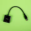 Gizzu USB 3.0 į VGA adapteris – Full HD 1080p išorinis vaizdo keitiklis, USB-A vyriškas į VGA moterišką, maitinamas iš USB, juodos spalvos