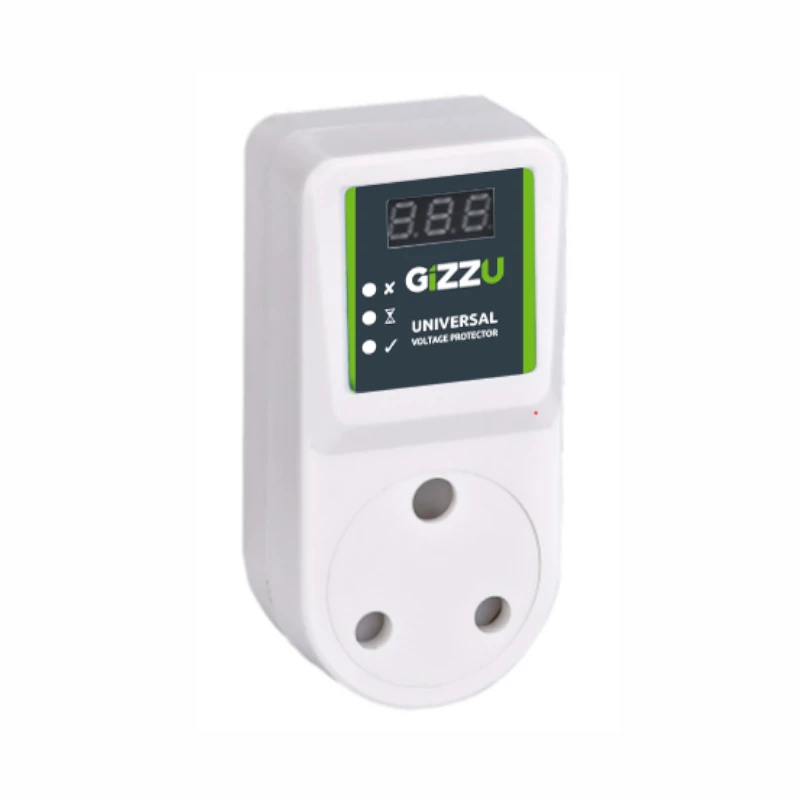GIZZU Voltage Protector 16A – apsauga nuo įtampos šuolių ir per žemos/aukštos įtampos buitiniams prietaisams