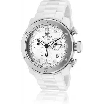 Glam Rock GR50100 Moteriškas analoginis kvarcinis laikrodis, 42 mm, juodas ciferblatas, odinis dirželis
