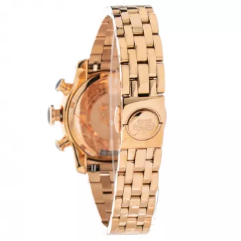GLAM ROCK Woman GR31112 40mm Šveicariškas kvarcinis chronografinis laikrodis su baltu odiniu dirželiu