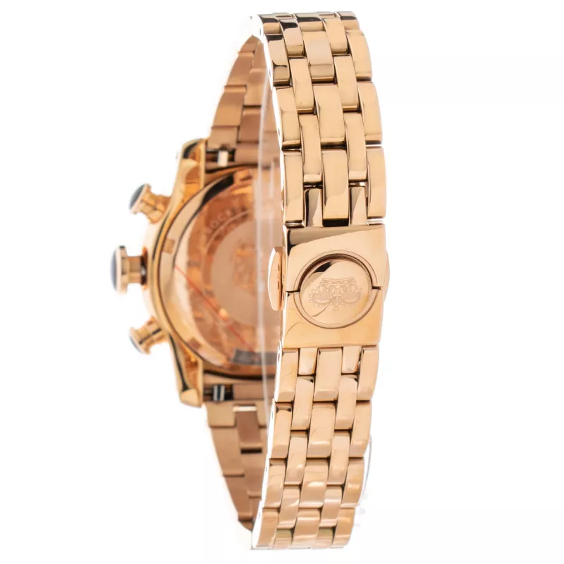 GLAM ROCK Woman GR31112 40mm Šveicariškas kvarcinis chronografinis laikrodis su baltu odiniu dirželiu