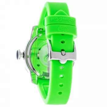 GLAM ROCK Women's Miami Beach Chronograph Watch GR32038 - 44mm nerūdijančio plieno korpusas, baltas silikoninis dirželis, Šveicariškas kvarcas