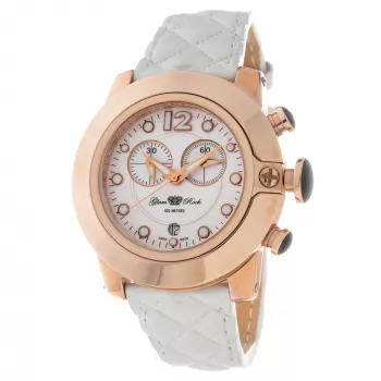 GLAM ROCK Moteriškas Kvarcinis Laikrodis GR32166R 44mm Balta Silikoninė Juosta