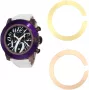 GLAM ROCK Moteriškas Laikrodis GR32112 (44 mm) – Šveicariškas kvarcas, baltas keraminis apvadas, silikoninis dirželis