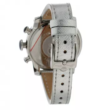 GLAM ROCK Moteriškas laikrodis GR32116 (44 mm) – Šveicariškas kvarcinis, nerūdijantis plienas, juodas silikoninis dirželis