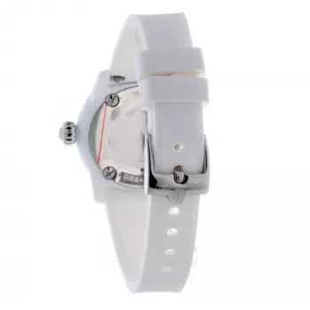 GLAM ROCK Moteriškas Laikrodis GR64005 (40mm) – Šveicariškas kvarcas, baltas keraminis apvadas, silikoninis dirželis