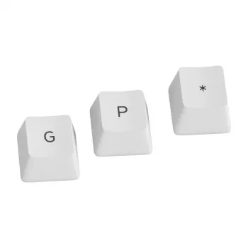 Glorious GPBT Keycaps – 115 PBT klavišų, ISO, ES išdėstymas, Arctic White