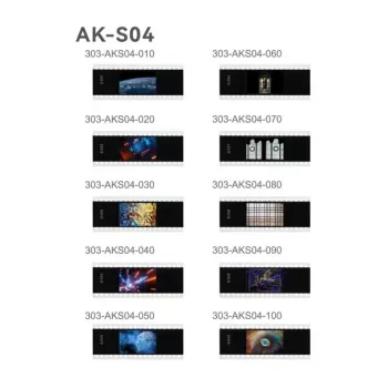 Godox AK-S04 skaidrių rinkinys – 6 nerūdijančio plieno gobo raštai, skirti AK-R1 apvaliam blykstės galvutei
