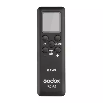 Godox RC-A6 belaidis nuotolinio valdymo pultas LED vaizdo apšvietimui – 2.4GHz, 16 kanalų, 6 grupės, LCD ekranas