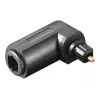 Goobay 11925 Toslink skaitmeninio garso adapteris 90° kampu, optinis garso adapteris, moteriškas į vyrišką, juodas