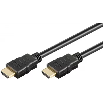 Goobay 80101 HDMI High-Speed Cable with Ethernet, 1 m, Juoda