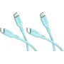 Goobay rinkinys 2x USB-C silikoniniai kabeliai, 1,5 m, turkio spalvos (81248)
