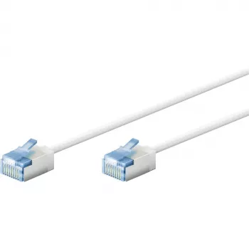 GOOBAY Ultra-Flexible Cat.6a plonas jungiamasis kabelis U/FTP, baltas, 5 m, itin trumpomis jungtimis