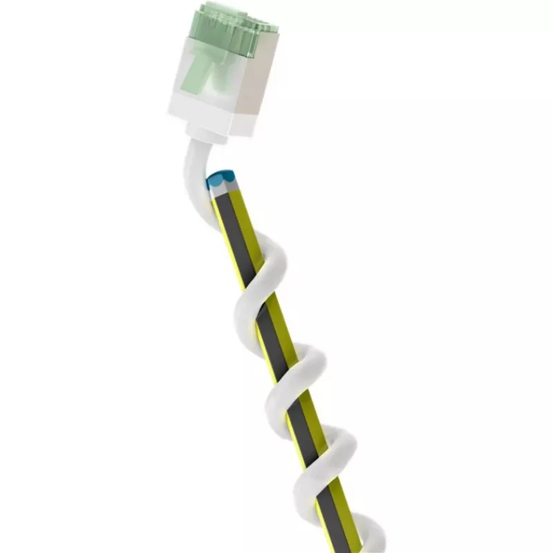 Goobay Ultraflexible CAT 8.1 Slim U/FTP komutacinis kabelis, 0,5 m, baltas, itin trumpos jungtys, 40 Gbps 74359