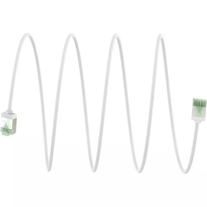 Goobay Ultraflexible CAT 8.1 Slim U/FTP komutacinis kabelis, 0,5 m, baltas, itin trumpos jungtys, 40 Gbps 74359