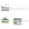 Goobay Ultraflexible CAT 8.1 Slim U/FTP komutacinis kabelis, 0,5 m, baltas, itin trumpos jungtys, 40 Gbps 74359