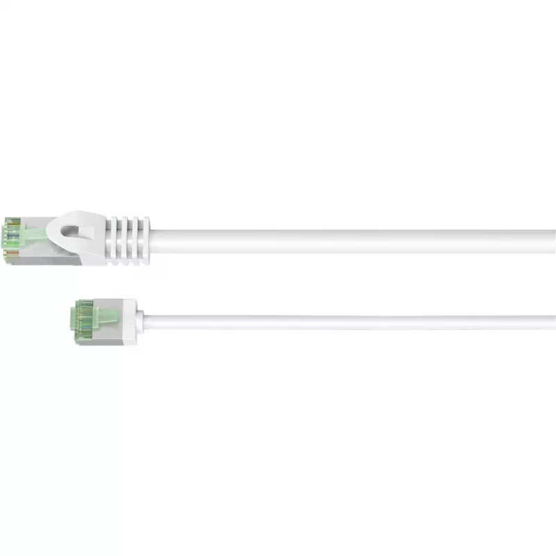 Goobay Ultraflexible CAT 8.1 Slim U/FTP komutacinis kabelis, 0,5 m, baltas, itin trumpos jungtys, 40 Gbps 74359
