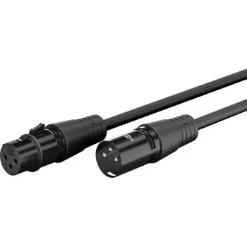Goobay XLR garso kabelis 10 m, male to female, juodas 80042