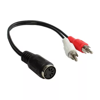 Good Connections garso adapteris 5-pin DIN lizdas į 2x RCA kištuką - 0.2m