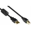 Good Connections USB 2.0 laidas A į B su ferito šerdimi, auksuoti kontaktai, juodas, 1 m