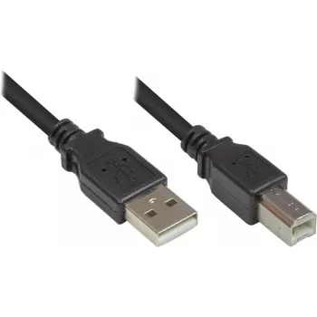 Good Connections USB 2.0 laidas Type A – Type B – juodas – 0,5 m