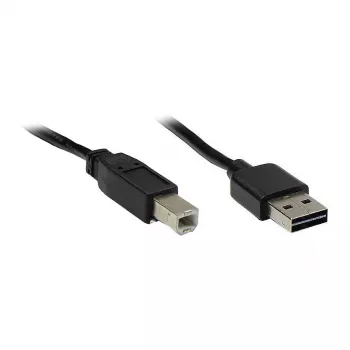 Good Connections USB 2.0 EASY kabelis A į B kampinis, juodas, 2m
