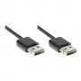Good Connections USB 2.0 High-Speed EASY Cable A to A, juoda, 0,5 m