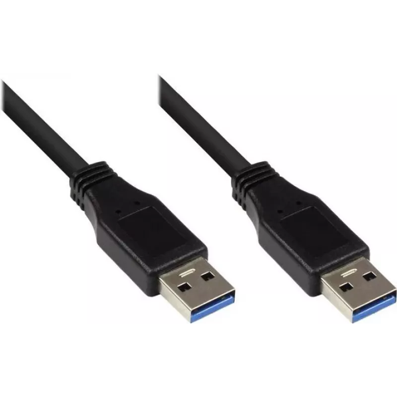 Good Connections USB 3.0 kabelis, Type-A male į Type-A male, juodas, 0,5 m 2712-S005