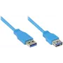 Good Connections USB 3.0 prailginimo kabelis Type-A male į Type-A female, mėlynas, 1,8 m 2711-B02