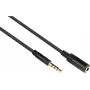 GoodConnections 3.5mm 4-pole TRRS garso prailginimo kabelis, vyriškas į moterišką, 3m, juodas AS-35V4B3
